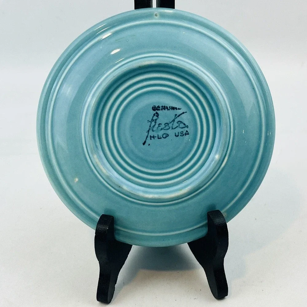 Vintage Fiesta Original Turquoise Saucer HLC Homer Laughlin‎ Fiestaware